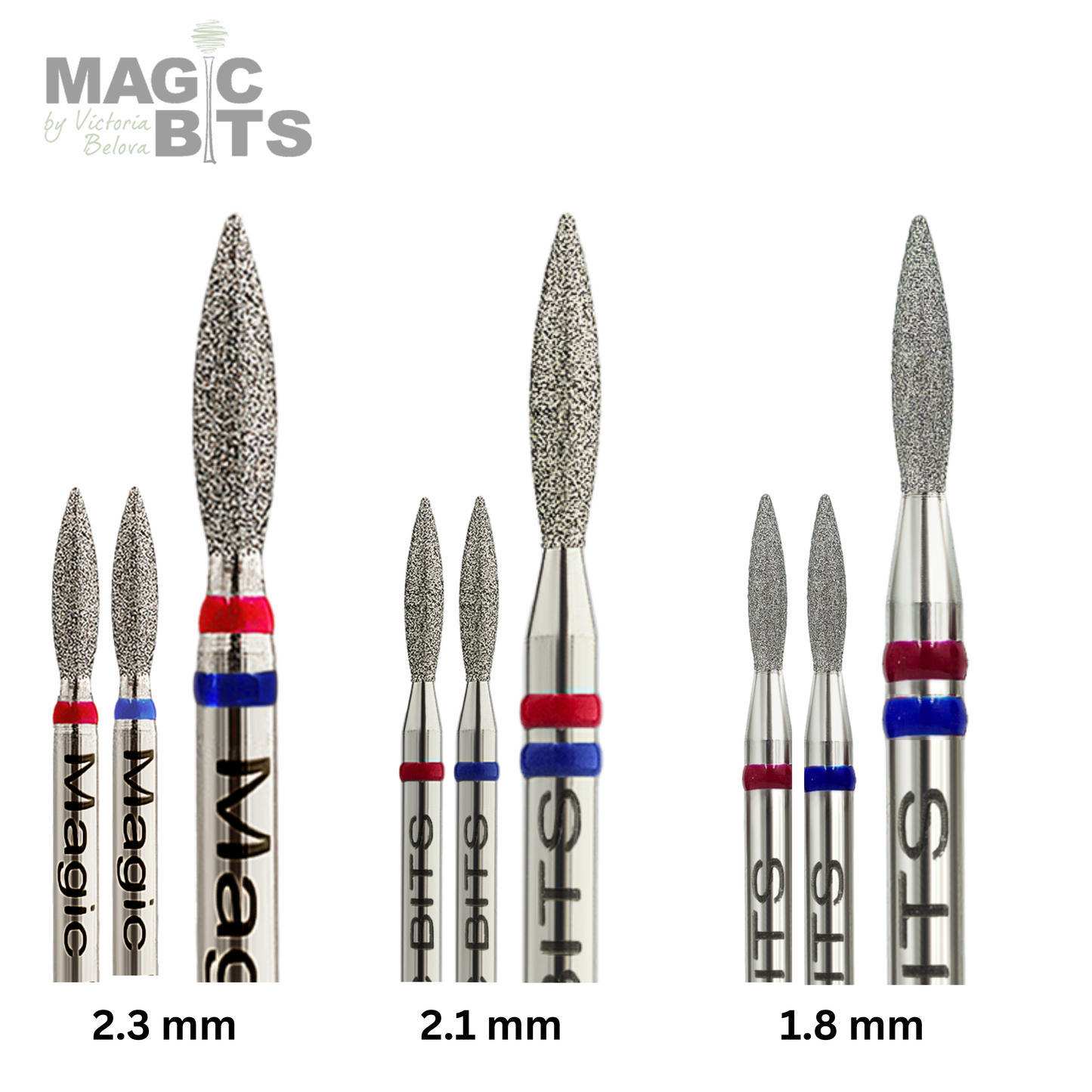 MAGIC BITS DIAMOND FLAME SHARP TIP (All Diameters)