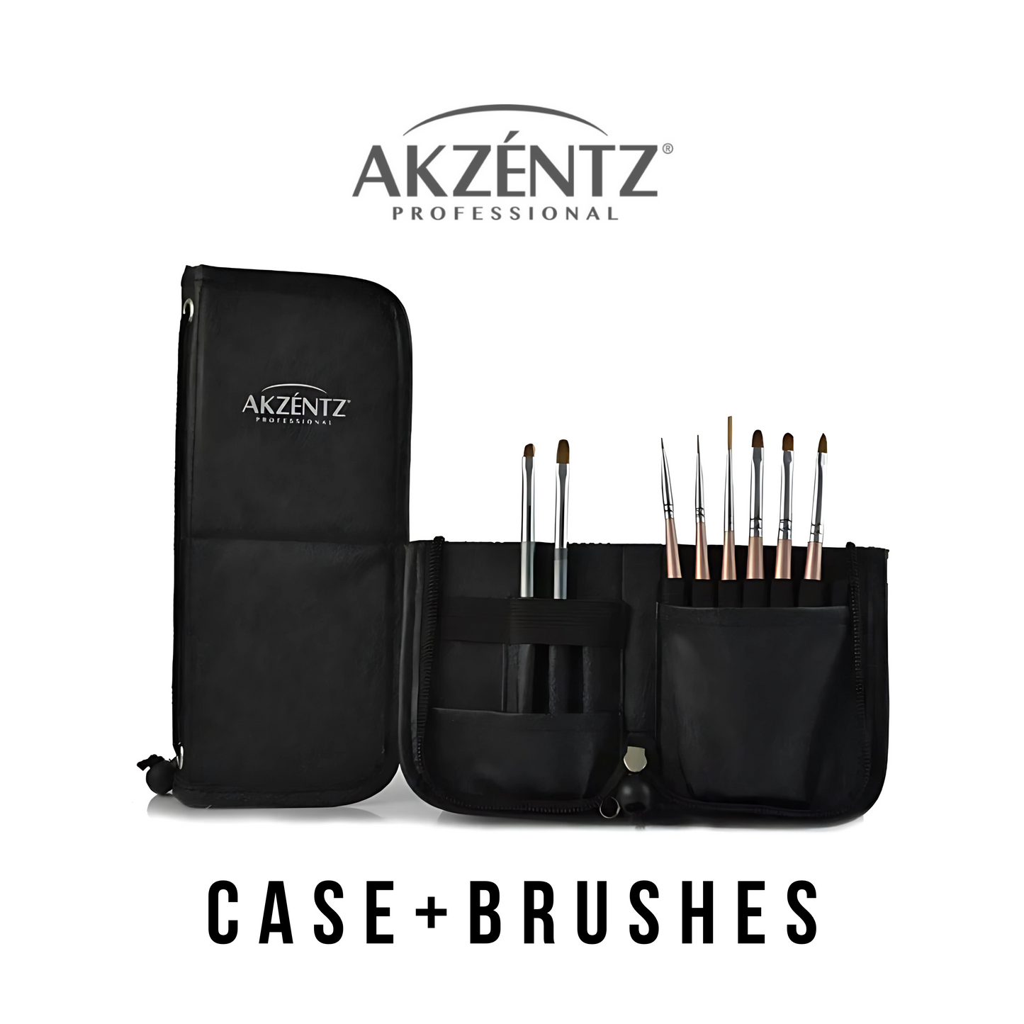 AKZENTZ BLACK BRUSH CASE (CASE+BRUSHES)