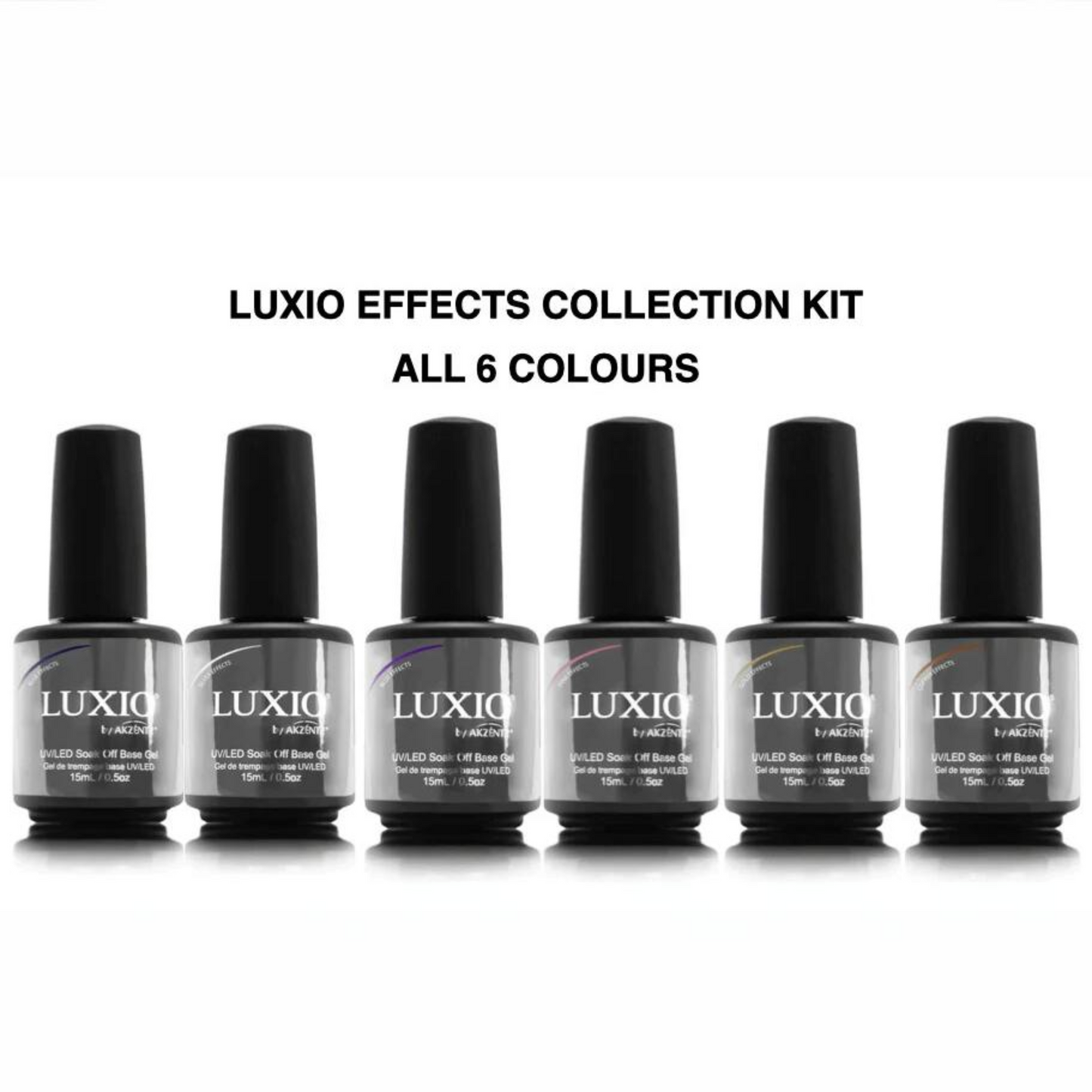 TOP COAT SHIMMER COLLECTIONS: LUXIO® EFFECTS COLLECTION 6 pcs.*15ml/.5oz