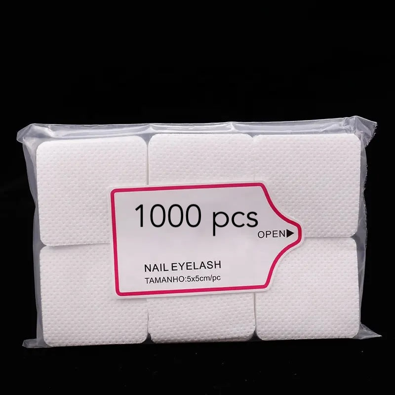 LINT FREE NAIL WIPES SOFT COTTON 1000 pcs/pack NEW!