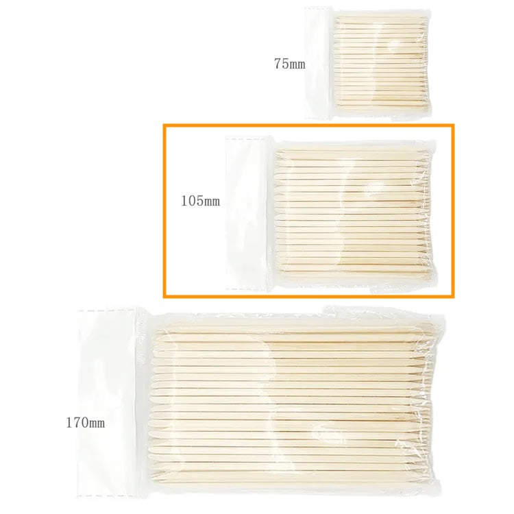 Orange wood sticks 105 mm (100 pcs) NEW!