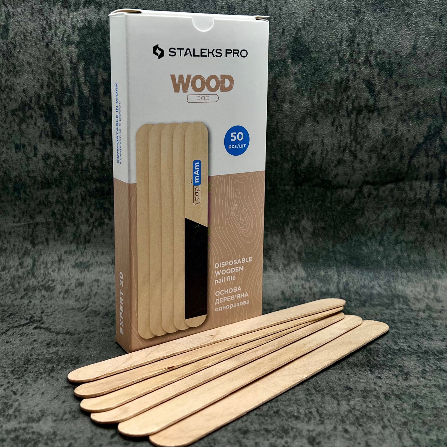 DISPOSABLE WOODEN BASE STRAIGHT STALEKS PRO EXPERT 20 (50pcs)