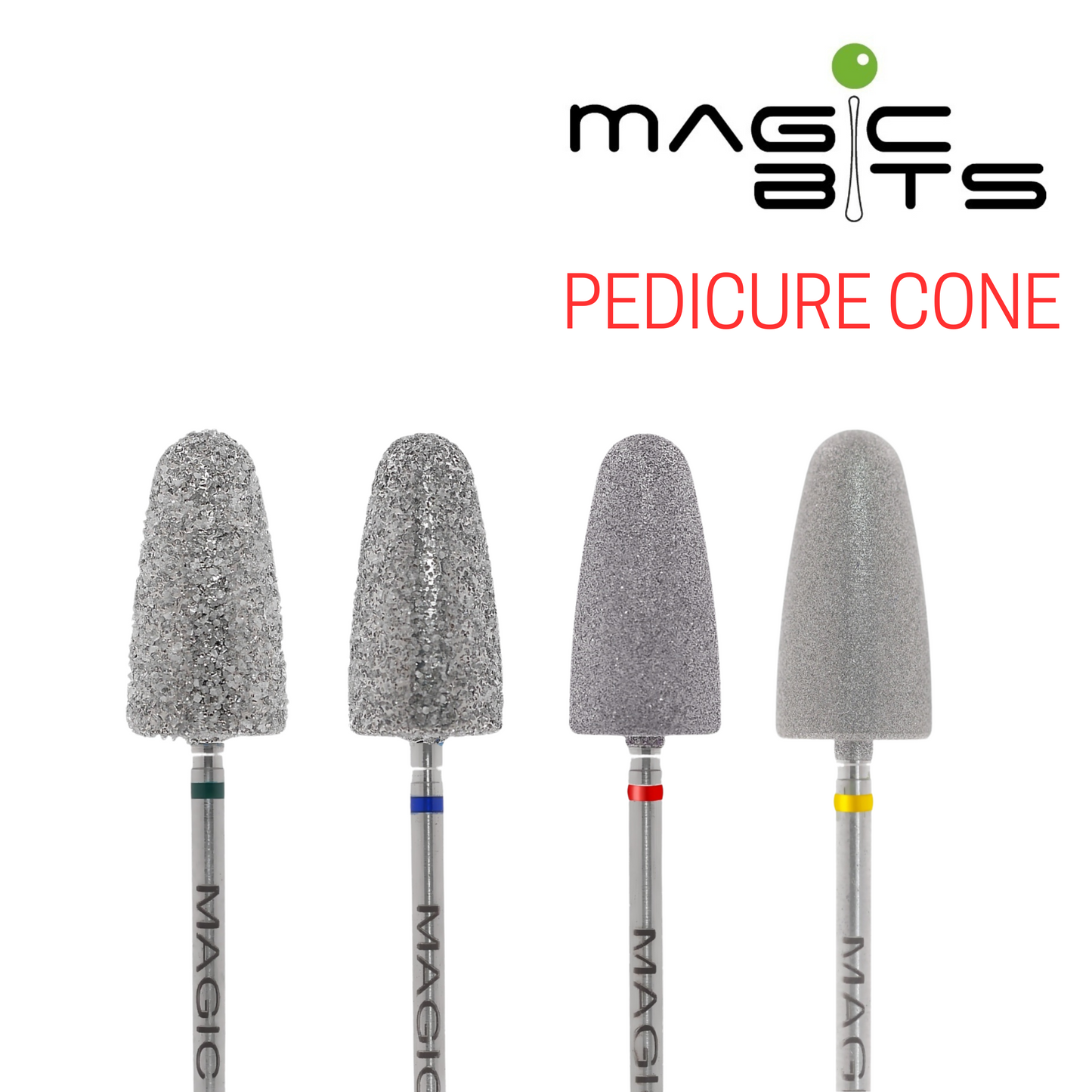MAGIC BITS DIAMOND PEDICURE CONE 10MM (All grits) NEW!