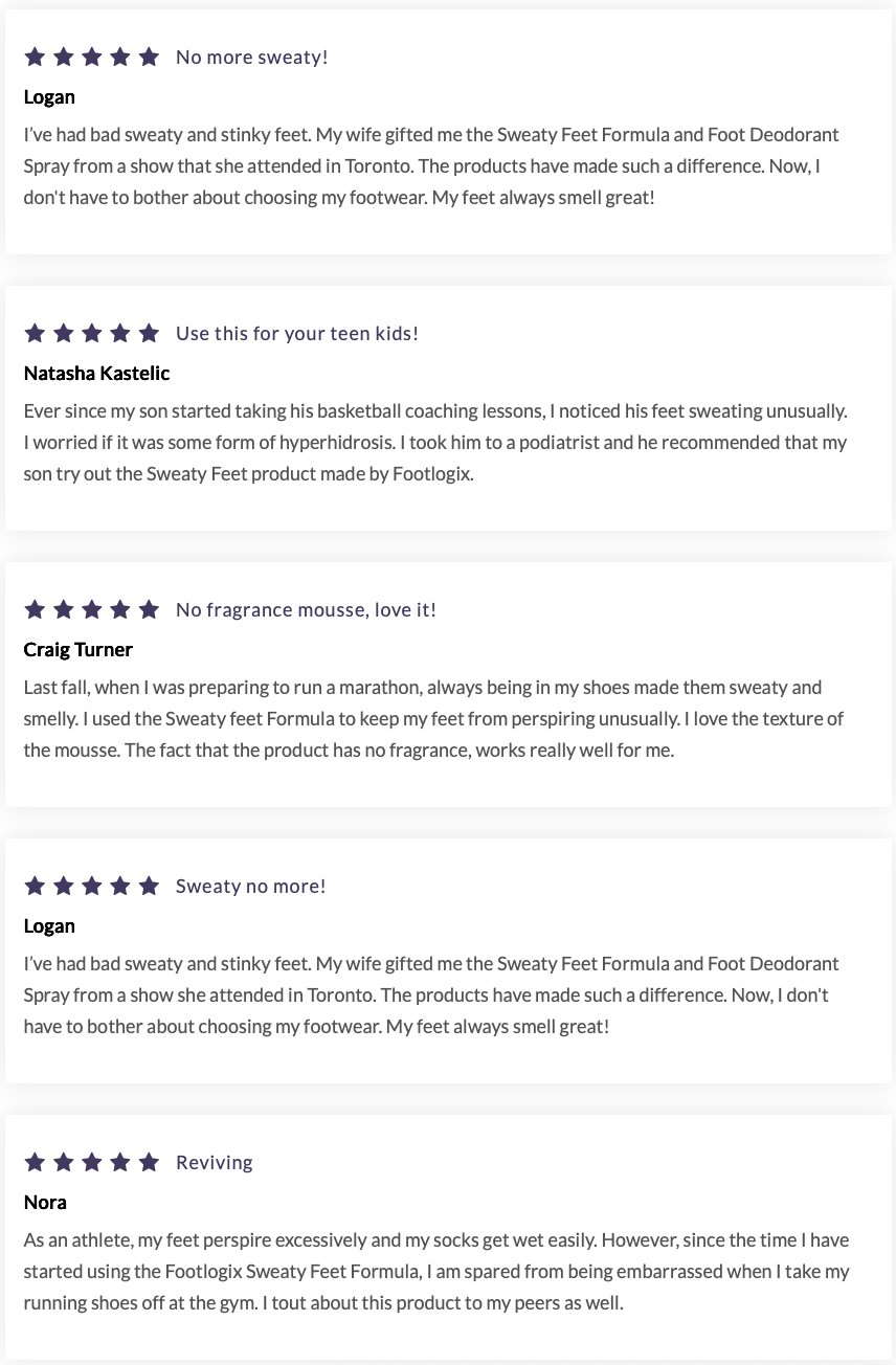 FOOTLOGIX® SWEATY FEET FORMULA