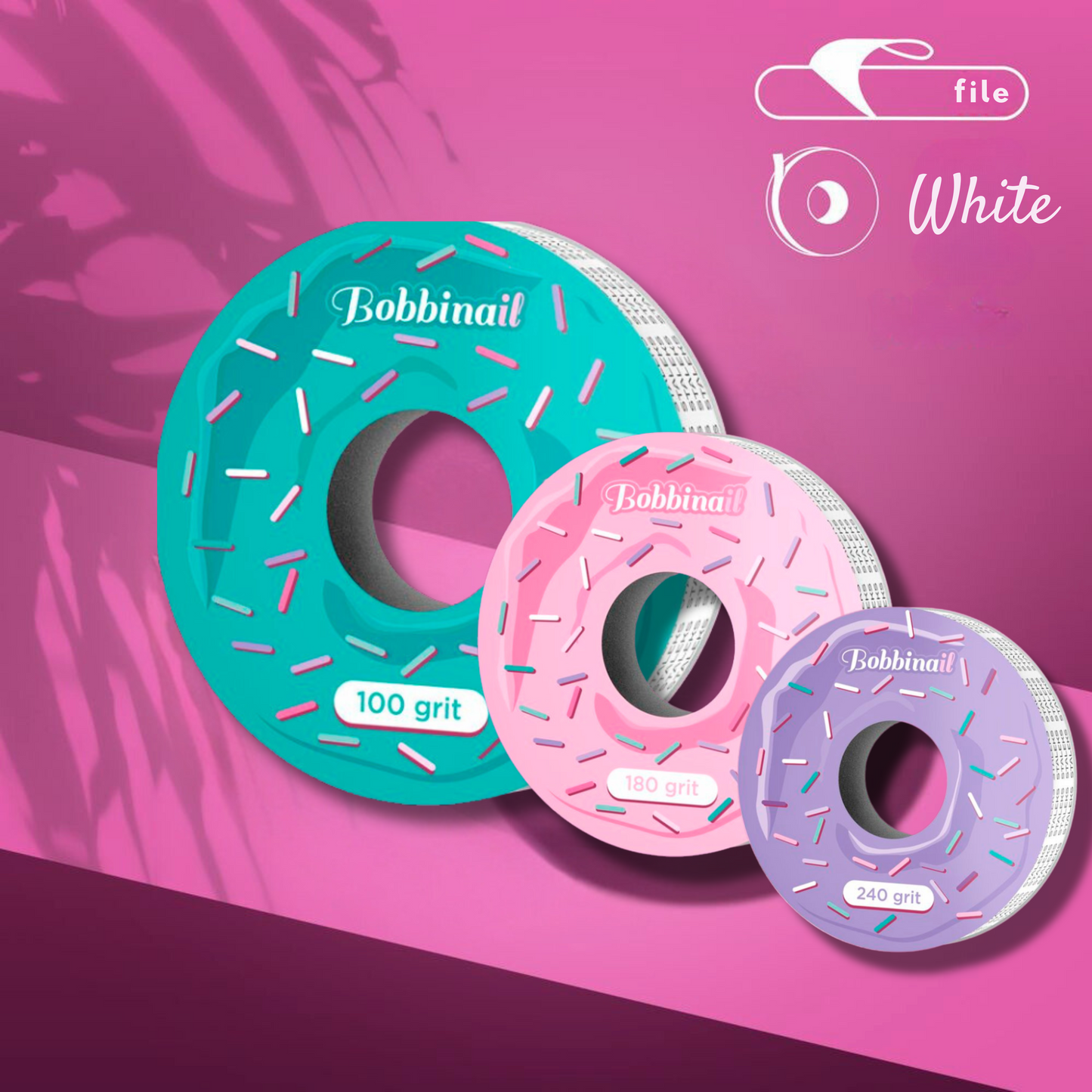 DONUT: WHITE ABRASIVE TAPE REFILL ROLL (FOR THE PLASTIC CASE) STALEKS PRO EXPERT (7 M)