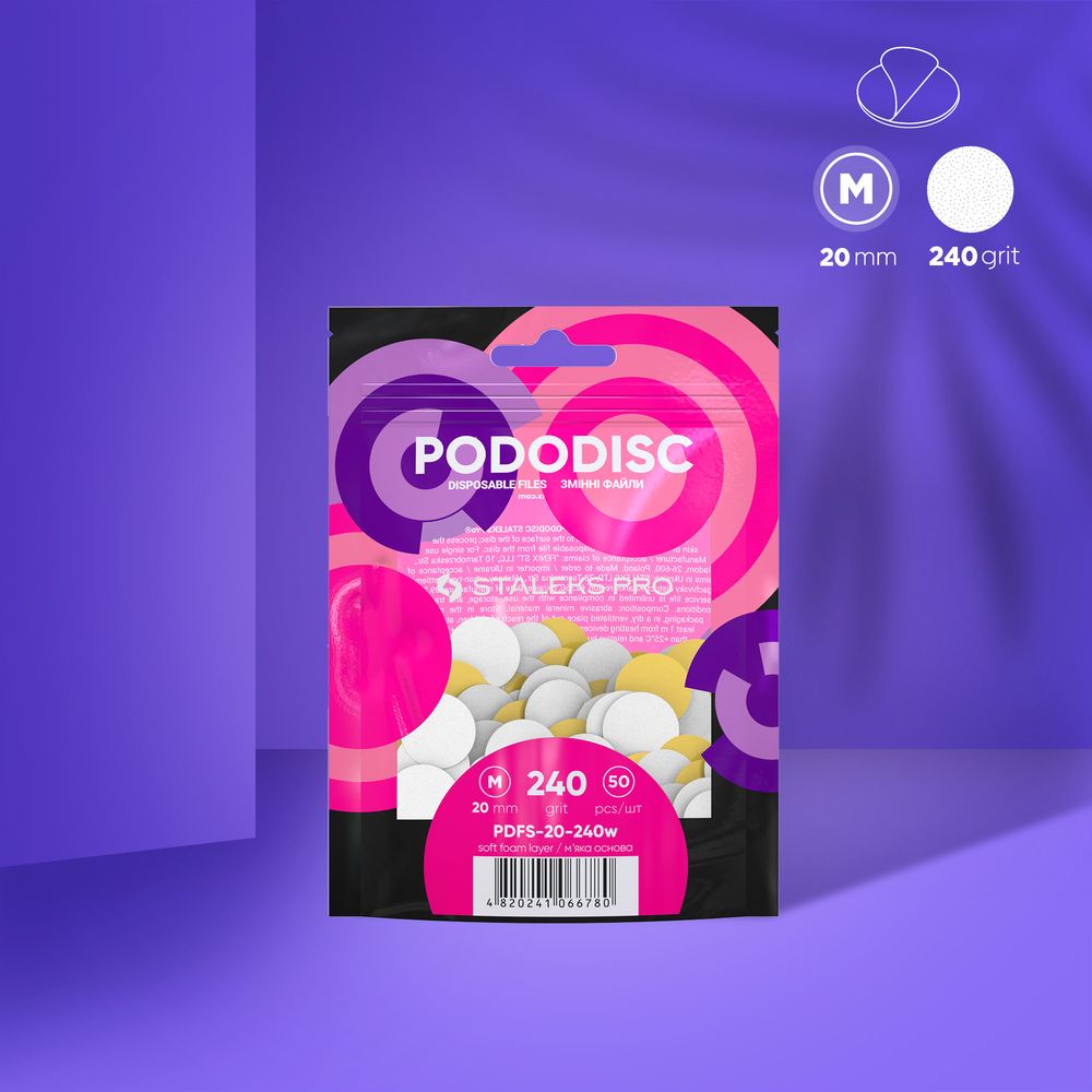 PODODISC STALEKS SOFT BASE REFILL PADS WHITE (ALL SIZES AND GRITS)