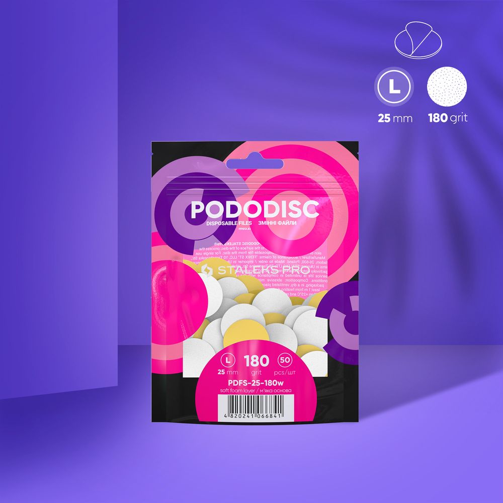 PODODISC STALEKS SOFT BASE REFILL PADS WHITE (ALL SIZES AND GRITS)