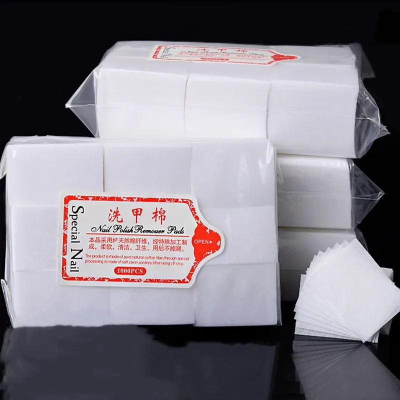 LINT FREE NAIL WIPES HARD COTTON 1000 pcs NEW!