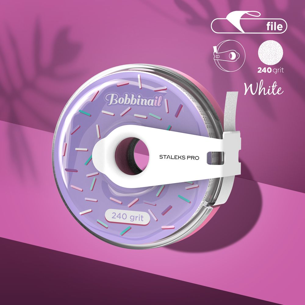 DONUT: WHITE ABRASIVE TAPE IN A PLASTIC CASE STALEKS PRO EXPERT (7 M)