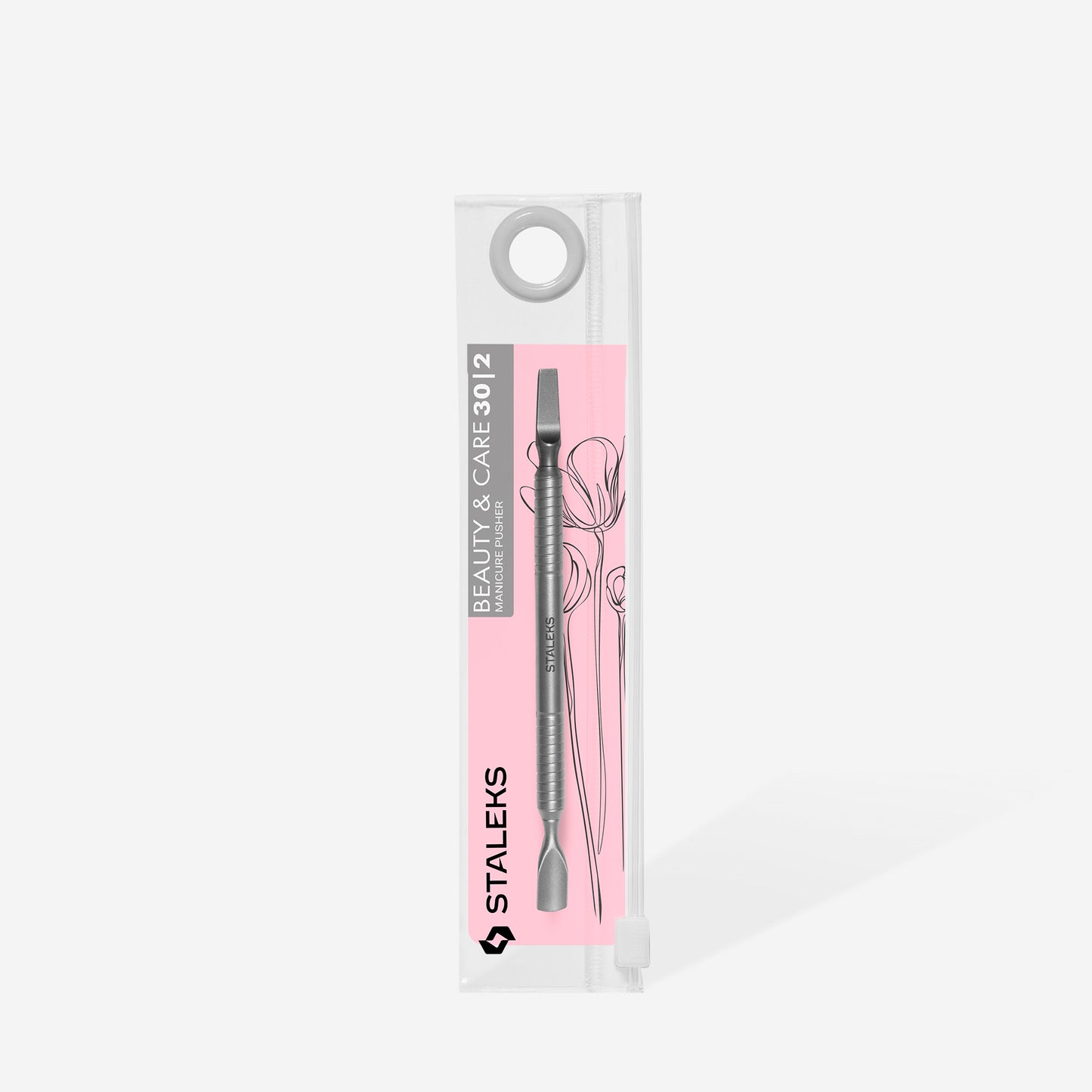 Manicure pusher BEAUTY & CARE 30 TYPE 2 (rounded narrow pusher and straight blade)