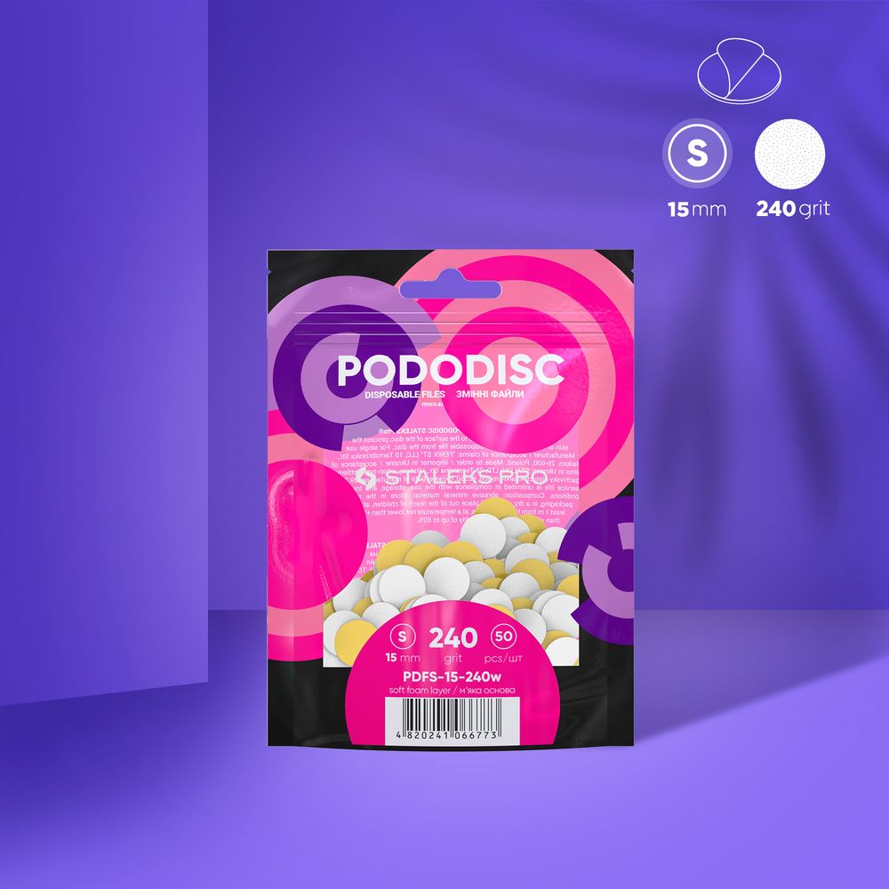PODODISC STALEKS SOFT BASE REFILL PADS WHITE (ALL SIZES AND GRITS)