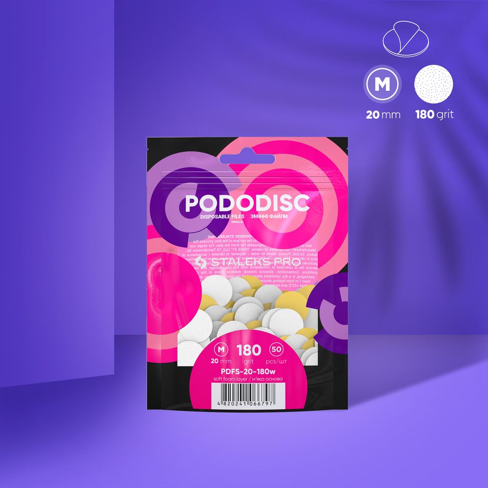PODODISC STALEKS SOFT BASE REFILL PADS WHITE (ALL SIZES AND GRITS)