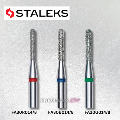 STALEKS BITS DIAMOND ROUNDED “CYLINDER” D-1.4 MM, L-8 MM FA30_014/8