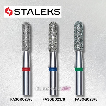STALEKS BITS DIAMOND ROUNDED “CYLINDER” D-2.3 MM, L-8 MM FA30_023/8