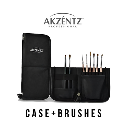 AKZENTZ  BLACK BRUSH CASE (CASE+BRUSHES)