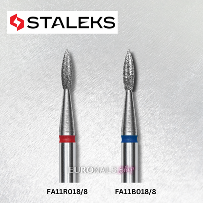 STALEKS BITS DIAMOND “POINTED FLAME” D-1.8 MM, L-8 MM FA11_018/8 NEW!