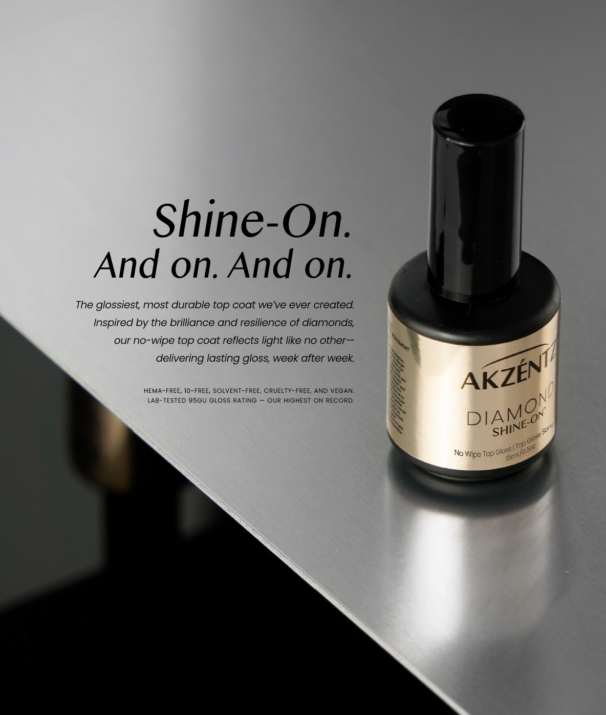 TOP COAT SHINE-ON DIAMOND (NO WIPE) 15ml