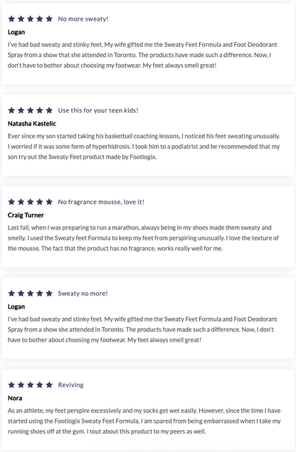 FOOTLOGIX® SWEATY FEET FORMULA