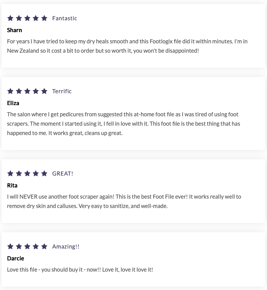 FOOTLOGIX ® "AT HOME" FOOT FILE