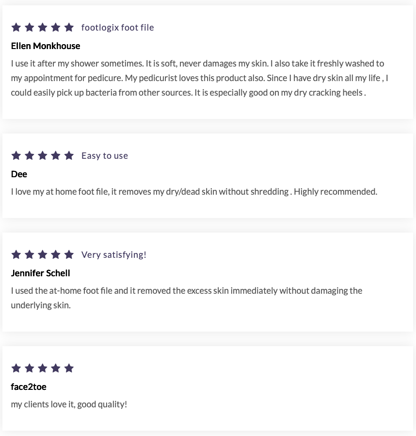 FOOTLOGIX ® "AT HOME" FOOT FILE