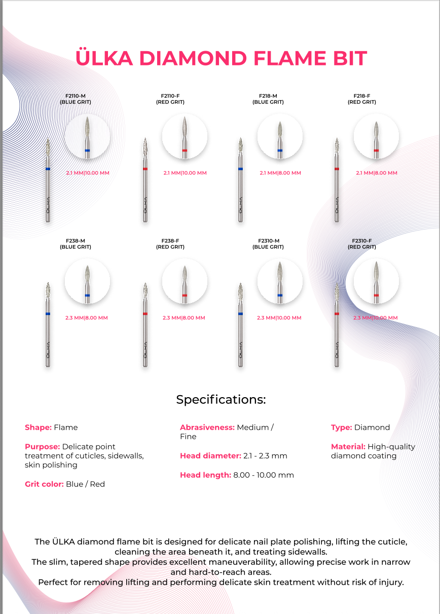 ÜLKA Diamond Bit FLAME Red 2.3 mm (F238-F)