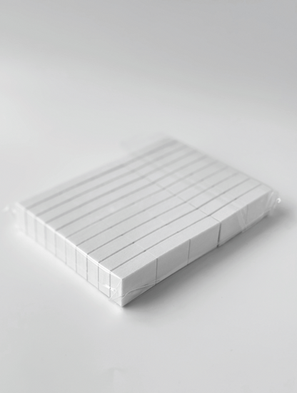 WHITE DISPOSABLE GRINDING BUFF RECTANGULAR MINI EXPERT 51 100/180 GRIT (50 PCS)