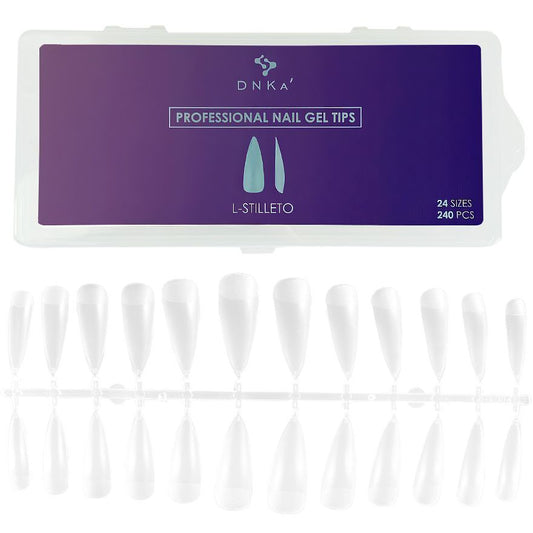 DNKa' Top Nail Gel Tips L-STILLETO, 240pcs