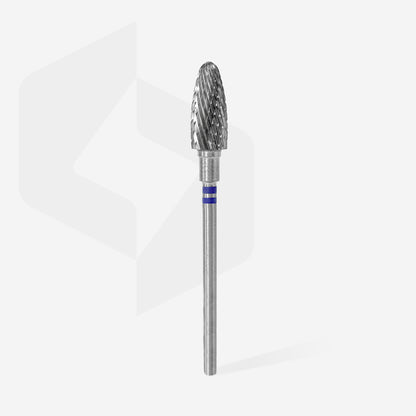 Carbide nail drill bit for left-handed users, “corn”, red, diameter 6 mm / working part 14 mm