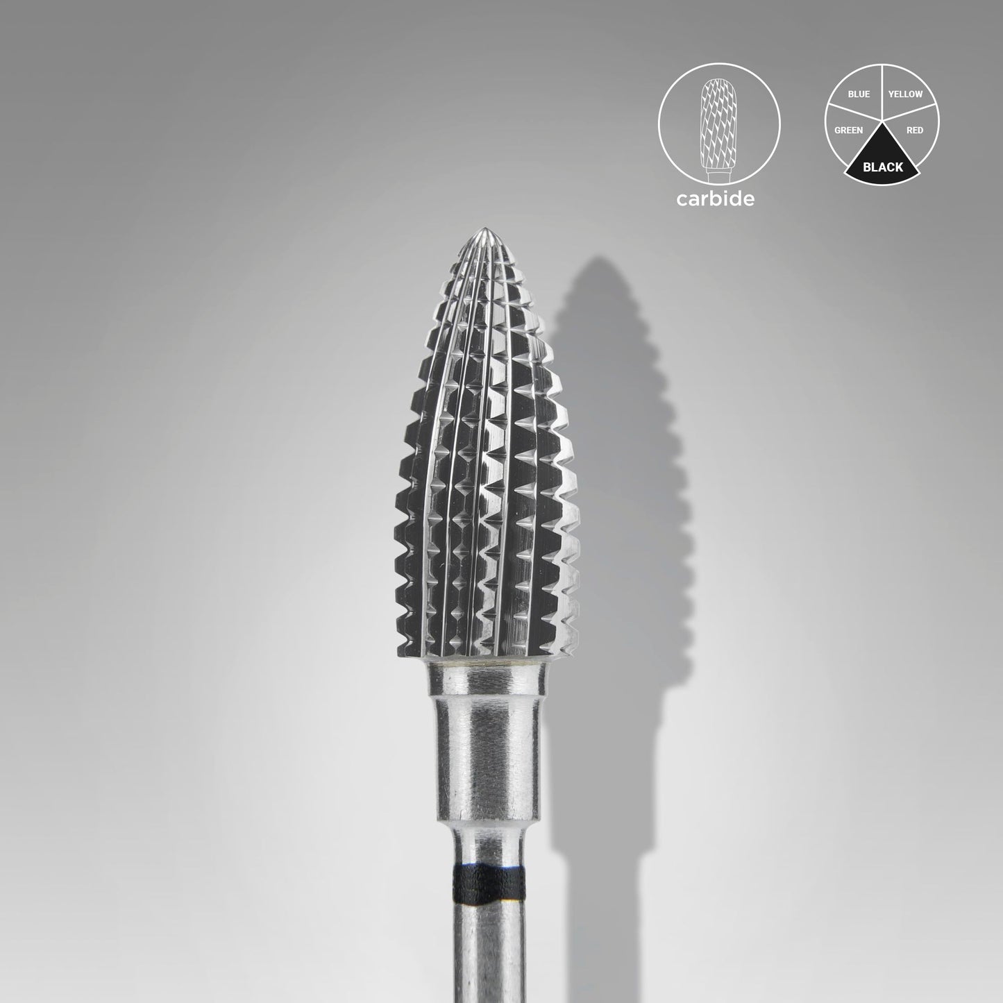 Carbide nail drill bit pine cone black hard EXPERT head diameter 6 mm / working part 14 mm FT110H060/14