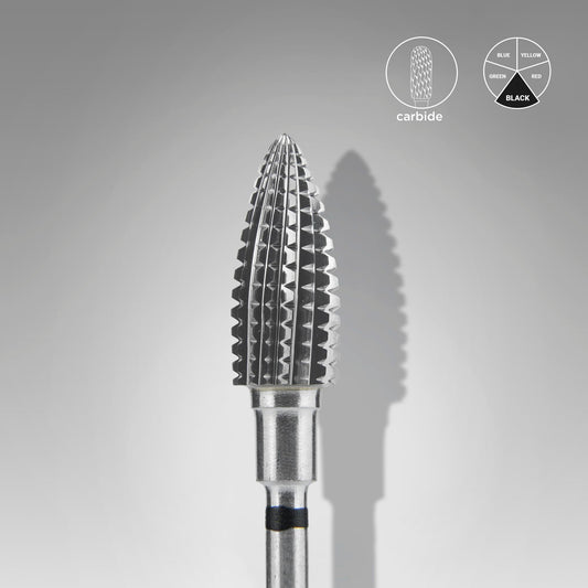 Carbide nail drill bit pine cone black hard EXPERT head diameter 6 mm / working part 14 mm FT110H060/14