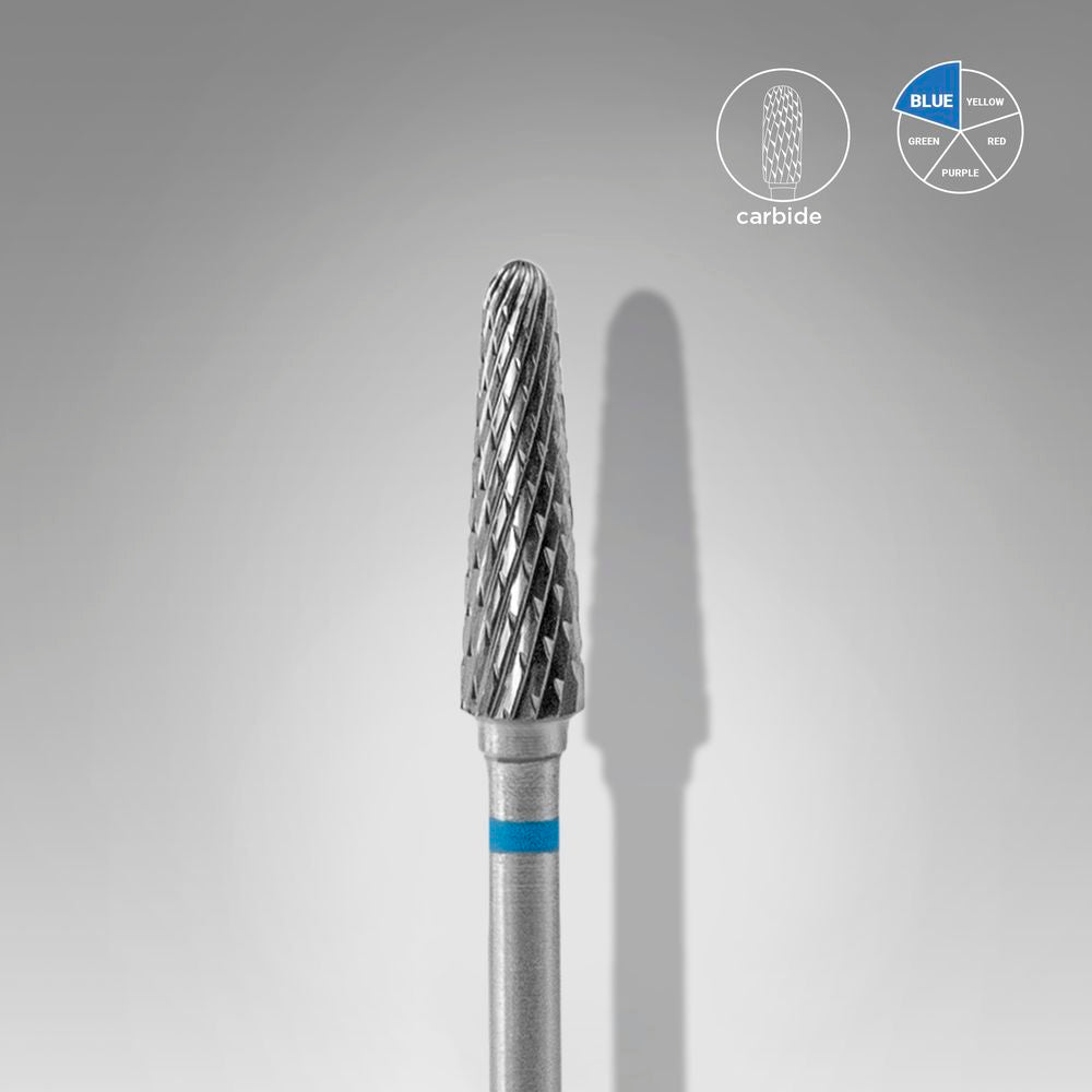 Carbide nail drill bit, “frustum” blue, head diameter 4 mm / working part 13 mm