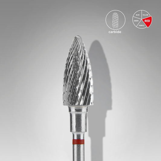 Carbide nail drill bit pine cone red EXPERT head diameter 6 mm / working part 14 mm FT110R060/14