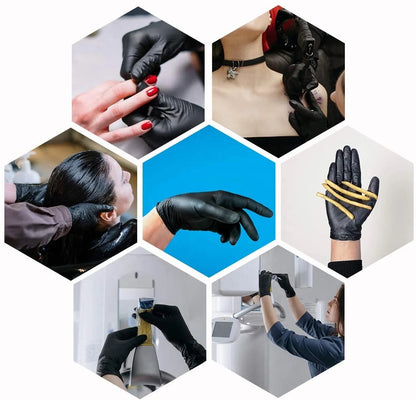 Nitrile Professional Gloves (3mil) Black S size (Box 100)